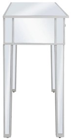 vidaXL Τραπέζι Κονσόλα Καθρέφτης 106,5 x 38 x 76,5 εκ. από MDF & Γυαλί