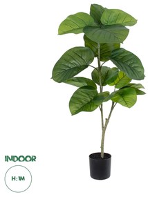 GloboStar® Artificial Garden FICUS RELIGIOSA TREE 20377 Τεχνητό Διακοσμητικό Φυτό Ιερή Συκή Υ100cm