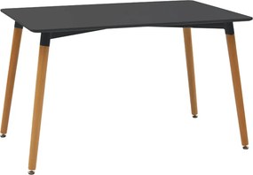 Τραπέζι Natali pakoworld MDF μαύρο-πόδια φυσικό 120x80x76εκ