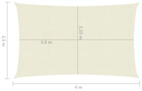 Πανί Σκίασης Κρεμ 2,5 x 4 μ. από HDPE 160 γρ./μ² - Κρεμ