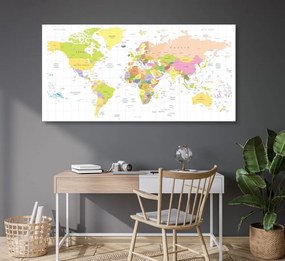 Εικόνα σε χάρτη από φελλό σε λευκό φόντο - 100x50  wooden
