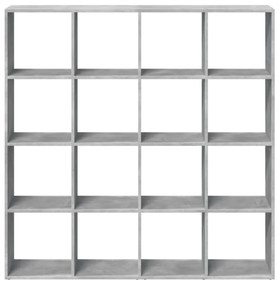 vidaXL Βιβλιοθήκη Γκρι Σκυρ. 137,5x29x137,5 εκ. Επεξεργασμένο Ξύλο