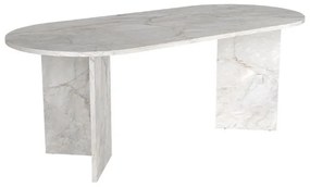 Τραπέζι Cortado Megapap χρώμα λευκό εφέ μαρμάρου 200x90x74εκ.