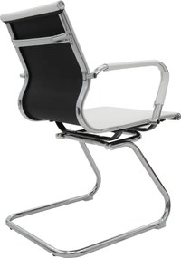 Καρέκλα γραφείου επισκέπτη Valter pakoworld λευκό pu 55.5x48x88εκ