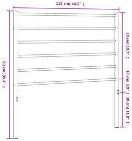 vidaXL Κεφαλάρι Μαύρο 107 εκ. Μεταλλικό