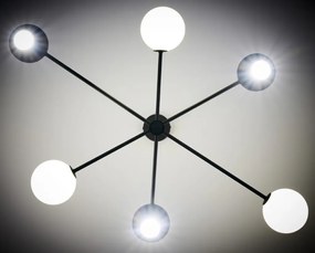 Κρεμαστό Πολύφωτο Moka 3xG9 Μαύρο με Λευκό