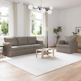 vidaXL Σετ Καναπέ 2 pcs Taupe 201 x 80 x 85 εκ ύφασμα