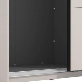 Ντουλάπα Συρόμενη VEYMONT 200 OG με Καθρέπτη Cashmere 195x61x218εκ. 195x61x218 εκ.