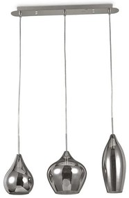 Φωτιστικό Οροφής-Ράγα Soft 111865 60x40/113x20cm 3xE14 40W Smoke Ideal Lux