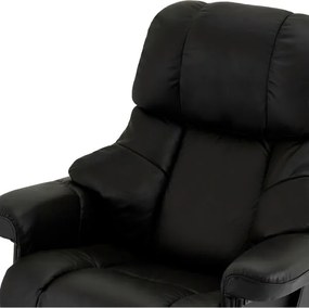 Crown Recliner Black Leather