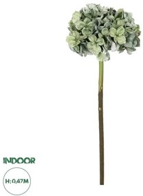 Artificial Garden GREEN HYDRANGEA BRANCH 21316 Τεχνητό Διακοσμητικό Κλαδί Πράσινη Ορτανσία Y47cm Globostar-21316-Πράσινο 21316
