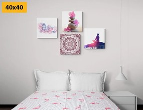 Σετ εικόνων Φενγκ Σούι σε ροζ - 4x 40x40