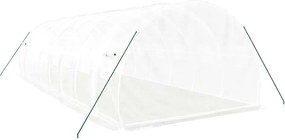 vidaXL Θερμοκήπιο Λευκό 24 μ² 8 x 3 x 2 μ. με Ατσάλινο Πλαίσιο