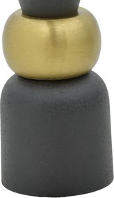 Βάζο Decorasie Inart μαύρο-χρυσό μέταλλο Φ28x65εκ