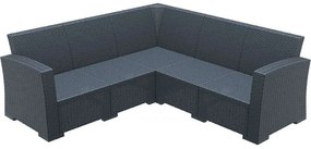 Γωνία Monaco Grey Dark 207Χ207Χ79Εκ.