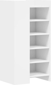 vidaXL Παπουτσοθήκη Λευκή 52x37,5x100 εκ. από Επεξεργασμένο Ξύλο