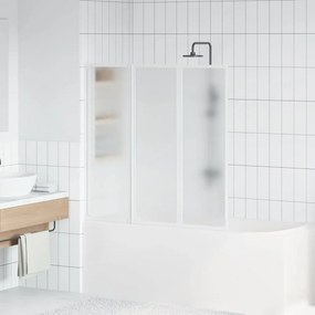 vidaXL Διαχωριστικό Μπανιέρας Πτυσσόμενα 3 Πάνελ 117 x 120 εκ.