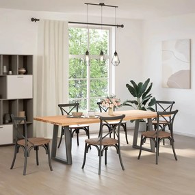 vidaXL Πόδια Τραπεζαρίας Σχήματος V 2 τεμ. Ανθρακί 60x(72-73,3) εκ. Ατσάλι