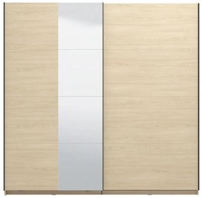Ντουλάπα Συρόμενη ARBELA 220 OG με Καθρέπτη σε Light Port Oak 220x61x218εκ. 220x61x218 εκ.