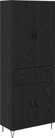 vidaXL Highboard 2 pcs Μαύρη Οξυά 69,5 x 34 x 180 εκ.