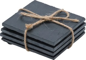 ESTIA ΣΟΥΒΕΡ ΤΕΤΡΑΓΩΝΑ ΣΧΙΣΤΟΛΙΘΟΥ 10x10cm ΣΕΤ 4 ΤΕΜ.