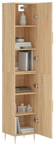 vidaXL Μπουφές Sonoma δρυς 34,5 x 34 x 180 εκ. από Επεξεργασμένο Ξύλο