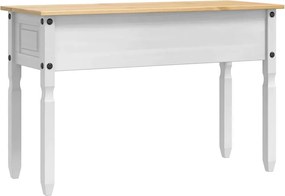 vidaXL End Table Corona Λευκό 115 x 46 x 73 εκ Στερεά ξυλεία πεύκου