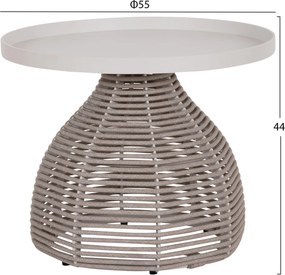 ΣΕΤ ΣΑΛΟΝΙ 5ΤΜΧ DRISCOLL ΗM6473.02 IVORY ΑΛΟΥΜΙΝΙΟ--ΜΠΕΖ ΣΧΟΙΝΙ &amp; OLEFIN ΥΦΑΣΜΑ