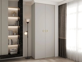 Ντουλάπα Como I 100 Δίφυλλη-Cashmere - Χρυσό