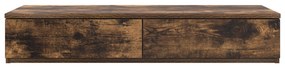 vidaXL Κομοδίνα Καπνιστό Ξύλο 80x36.5x16.5 εκ. Μοριοσανίδες