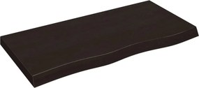 vidaXL Πάγκος Μπάνιου Σκούρο Καφέ 100x50x(2-6) εκ. Επεξεργ. Μασίφ Ξύλο