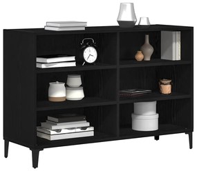 vidaXL Πλαϊνό γραφείο Μαύρο 103.5 x 35 x 70 εκ. Επεξεργασμένο ξύλο