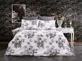 Σετ Σεντόνια 3τμχ Polycotton Μονά 160x240εκ. Βερονίκη 487 White-Grey DimCol