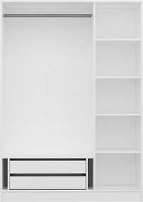 Τριφυλλη Ντουλαπα Λευκο KALEO 52x135x210