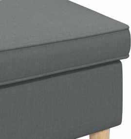 vidaXL Πολυθρόνα Ποδιών Σκούρο Γκρι 55 x 35 x 41 εκ Πολυεστέρας