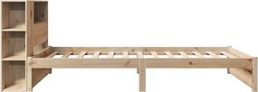 vidaXL Κρεβάτι Βιβλιοθήκη Χωρίς Στρώμα 75x190 εκ Μασίφ Ξύλο Πεύκο