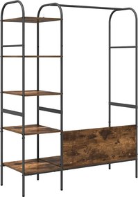 vidaXL Ράφι Ρούχων Καφέ δρυς 120 x 44 x 160 εκ Επεξεργασμένο ξύλο