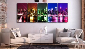 Πίνακας - Rainbow New York (5 Parts) Narrow 225x90