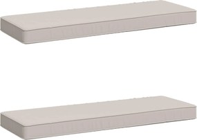vidaXL Μαξιλάρια Πάγκου 2 Τεμαχίων VUGHT 2 pcs 100% Πολυεστέρας Λευκό