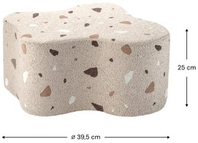 Terrazzo Πουφ Σκαμπο Cloud Υφασμα Μπουκλε / Σενιλ Μπεζ