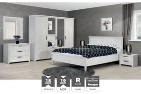 Συρταριέρα Rustic Λευκό 92x51x84 εκ.