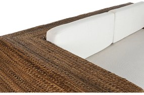 Καναπές κήπου Home ESPRIT Λευκό Φυσικό 192 x 92 x 65 cm
