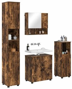 vidaXL Σετ Επίπλων Μπάνιου 4 pcs Καπνιστή δρυς 61 x 35 x 64 εκ.