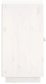 Μπουφές Λευκό 34 x 40 x 75 εκ. από Μασίφ Ξύλο Πεύκου - Λευκό