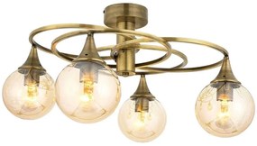 Φωτιστικό Οροφής - Πλαφονιέρα 683AVN1128 Φ60x31cm 4xE27 6W Gold Opviq