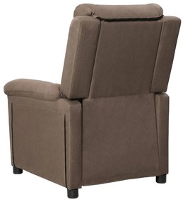 vidaXL Πολυθρόνα Ανακλινόμενη Taupe Υφασμάτινη