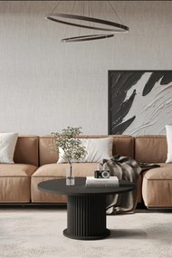 Stewehome Μοντέρνο Στρογγυλό Τραπεζάκι Σαλονιού δρυς 70x70 cm