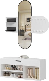 ΣΕΤ ΕΙΣΟΔΟΥ 2ΤΜΧ CHERYL HM21276.01 ΜΕΛΑΜΙΝΗ ΣΕ ΛΕΥΚΟ--ΟΨΗ ΜΑΥΡΟ ΜΑΡΜΑΡΟ