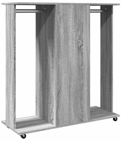 vidaXL Ντουλάπα με Ροδάκια Γκρι Sonoma 102x38x110 εκ. από Επεξ. Ξύλο
