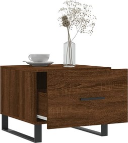 vidaXL Τραπεζάκια Σαλονιού 2 τεμ Brown Oak 50x50x40 εκ Επεξ. Ξύλο